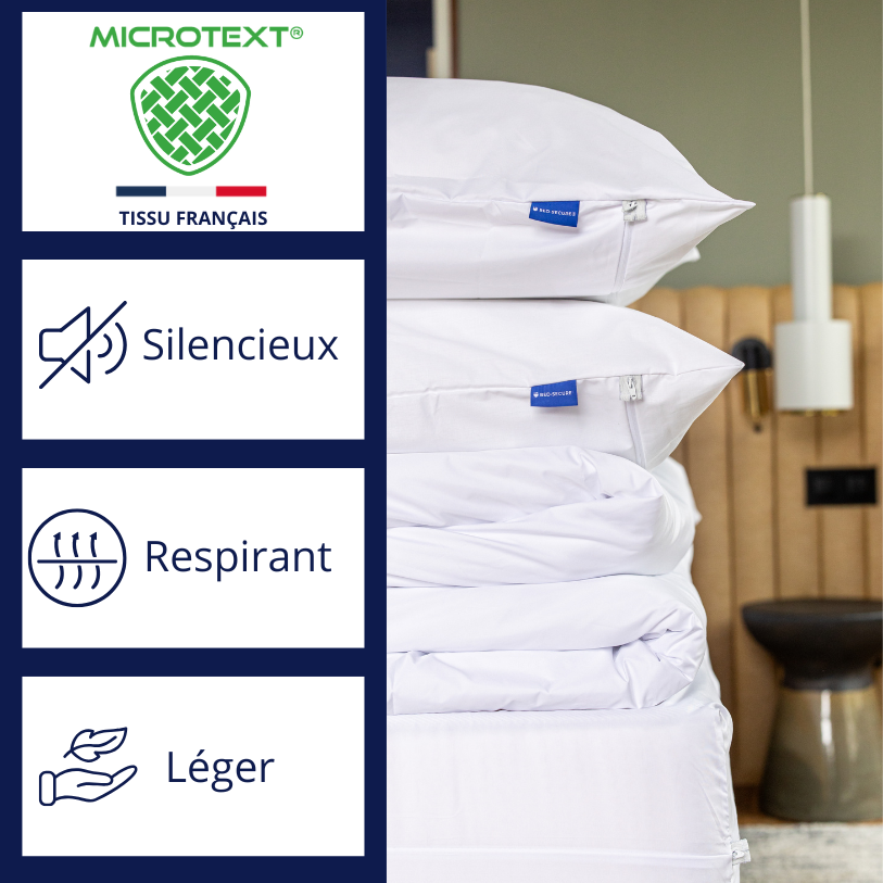 Tissu housse anti punaise de lit, silencieux, respirant et léger.