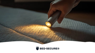 Personne inspectant pour éviter de rapporter des punaises de lit