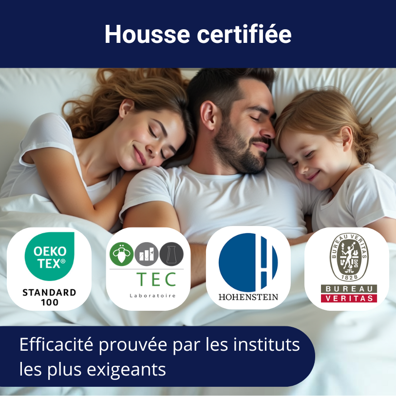 Housse anti-punaises de lit certifiée par des organismes indépendants