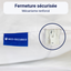 Fermeture éclair sécurisée à mécanisme renforcé d'une housse anti-punaises de lit de marque Bed-Secure