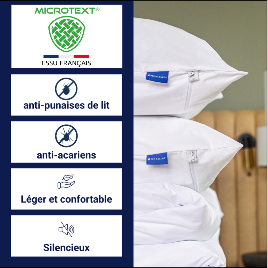 tissu anti punaise de lit microtext®, léger confortable silencieux